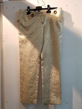 Richmond Gold Croc-Embossed Slim Pants